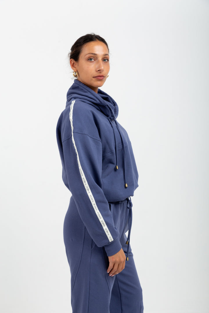 Paula Hoodie Denim Blue-TRACK SETS-Kindacollection-Kinda