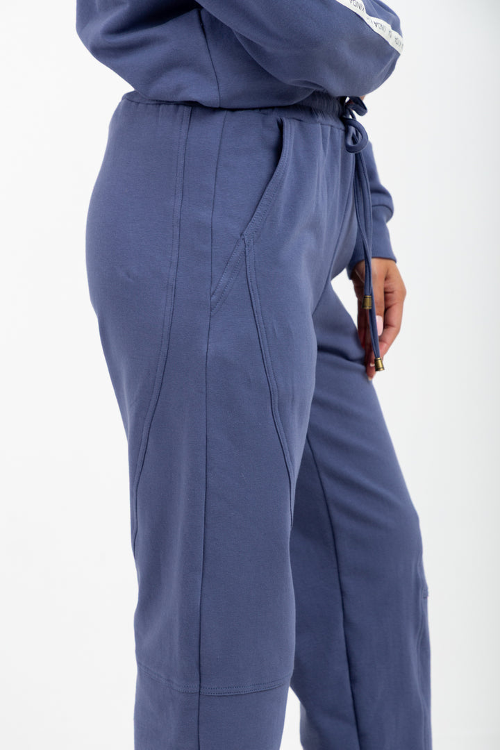 Tiffany Barrel Pants Denim Blue-TRACK SETS-Kindacollection-Kinda