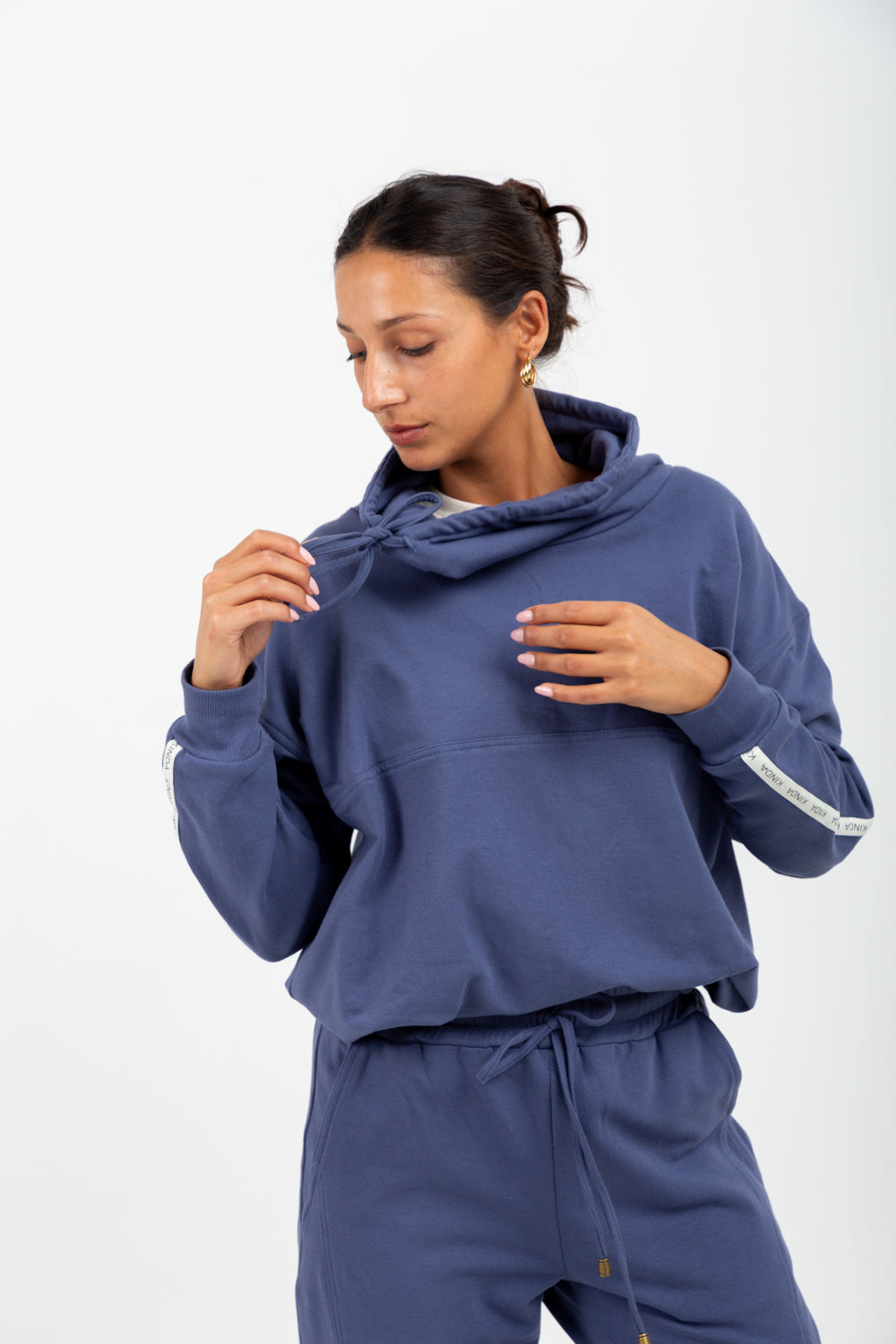 Paula Hoodie Denim Blue-TRACK SETS-Kindacollection-Kinda
