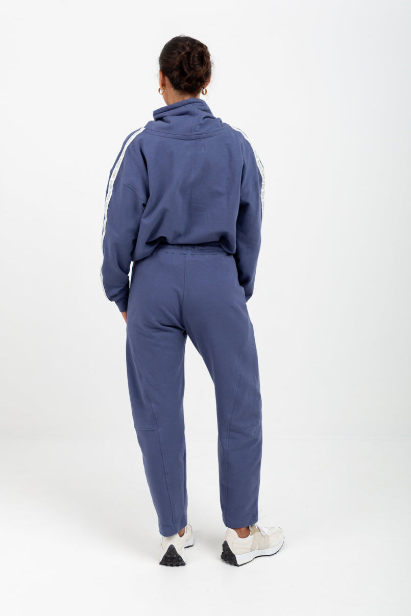 Tiffany Barrel Pants Denim Blue-TRACK SETS-Kindacollection-Kinda