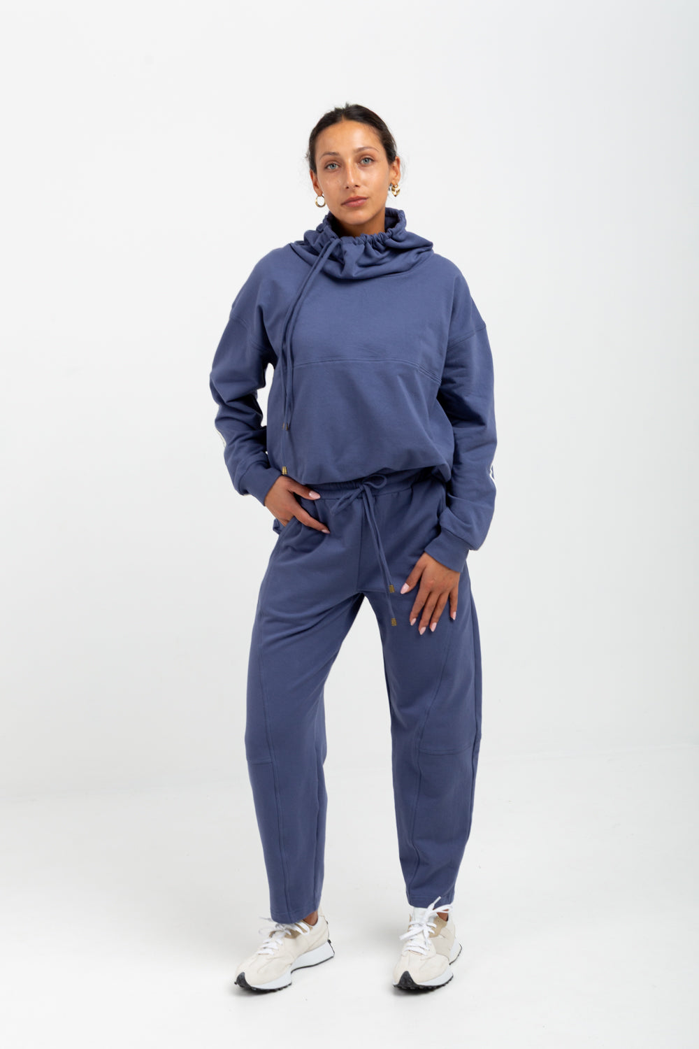 Paula Hoodie Denim Blue-TRACK SETS-Kindacollection-Kinda