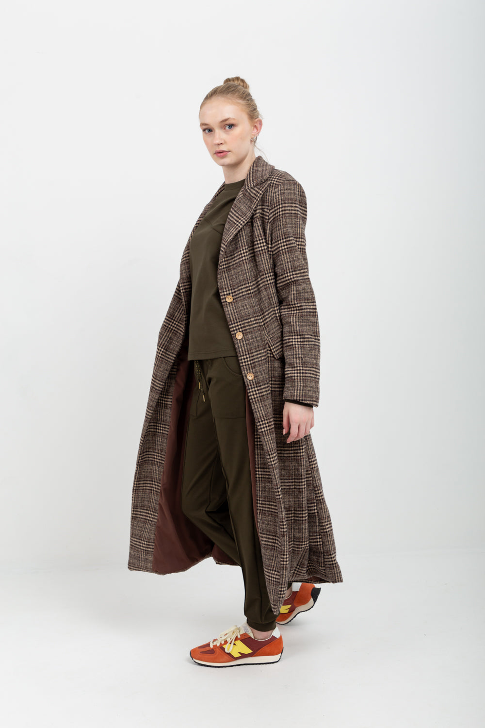 Thelma Coat Brown Check-JACKETS-kindacollection-Kinda