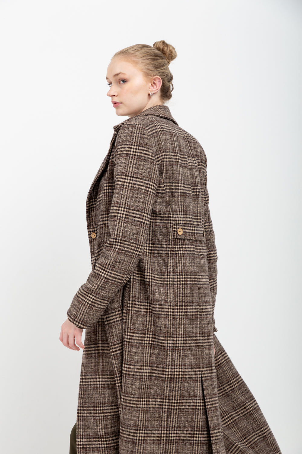 Thelma Coat Brown Check-JACKETS-kindacollection-Kinda