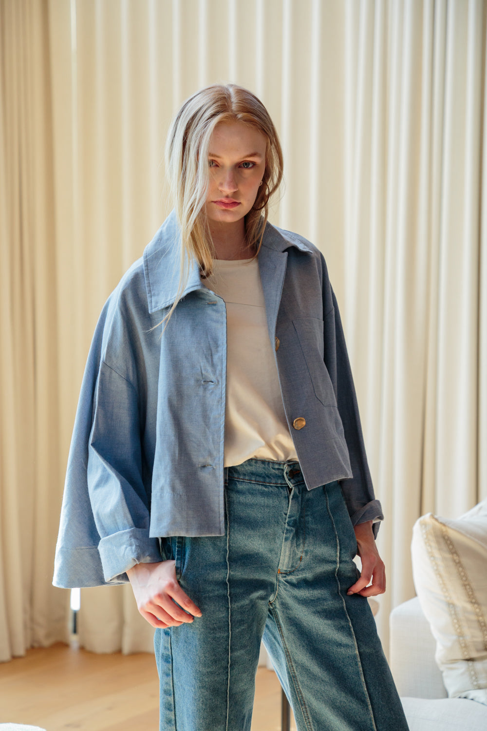 Como Coat Denim Blue