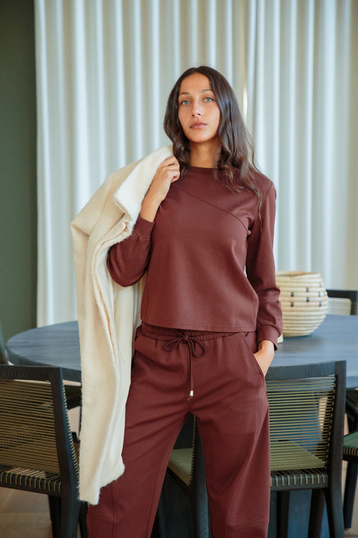 The Track Top Chocolate-TRACK SETS-kindacollection-Kinda