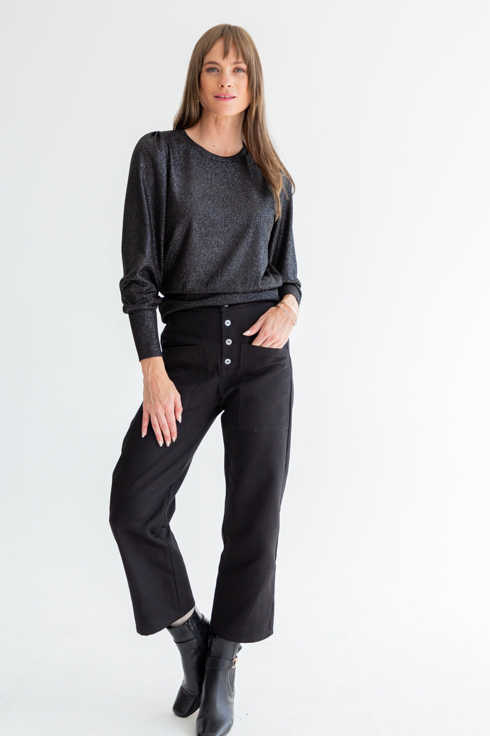 Eliana Pants Black-PANTS-kindacollection-Kinda