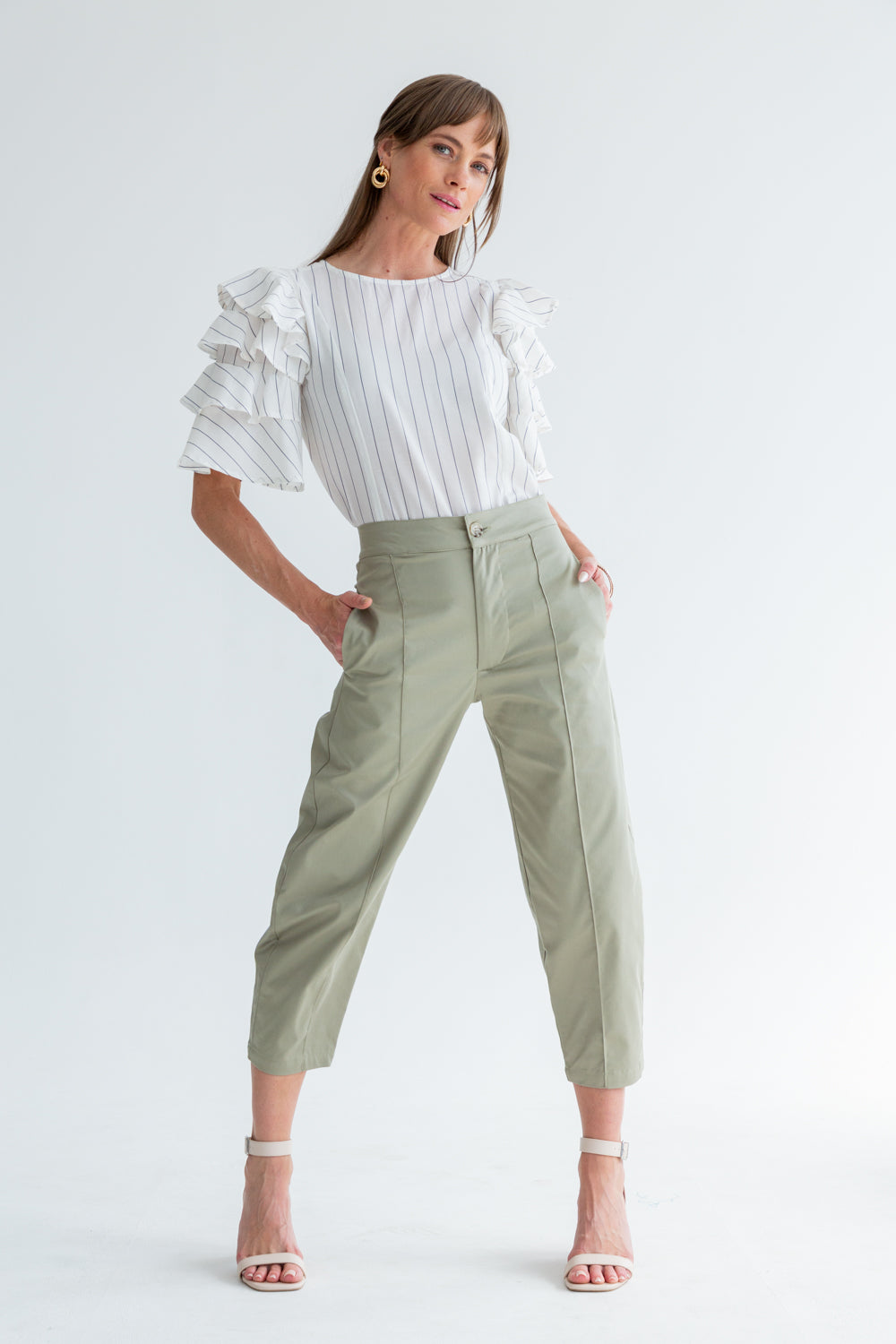 Vera Pants Sage-PANTS-kindacollection-Kinda