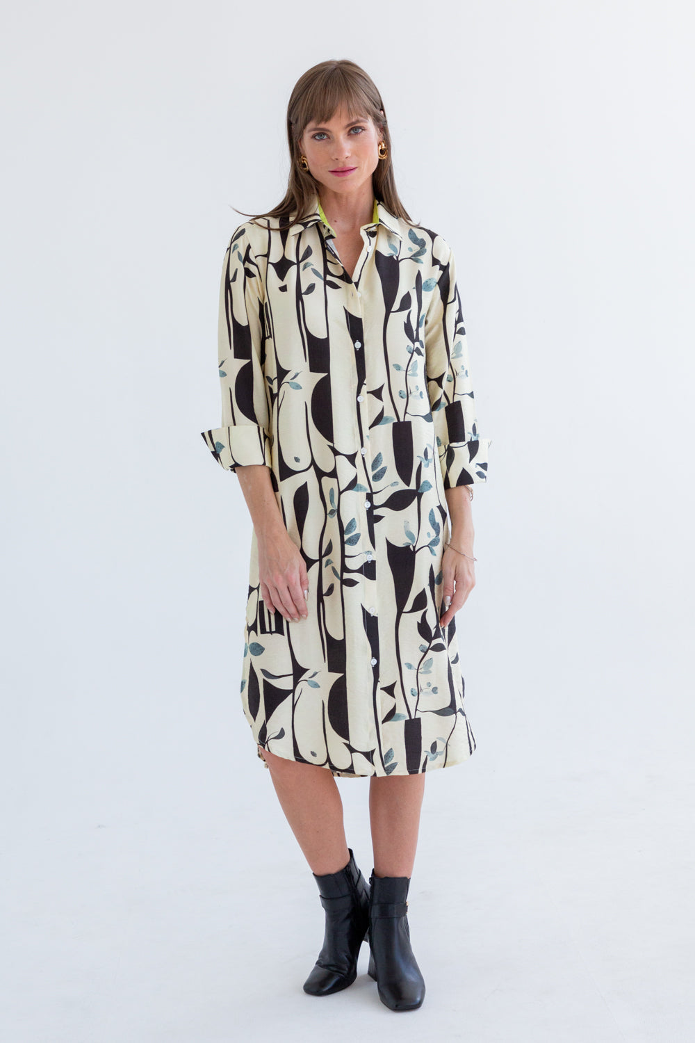 Evie Dress Abstract Print-DRESSES-kindacollection-Kinda