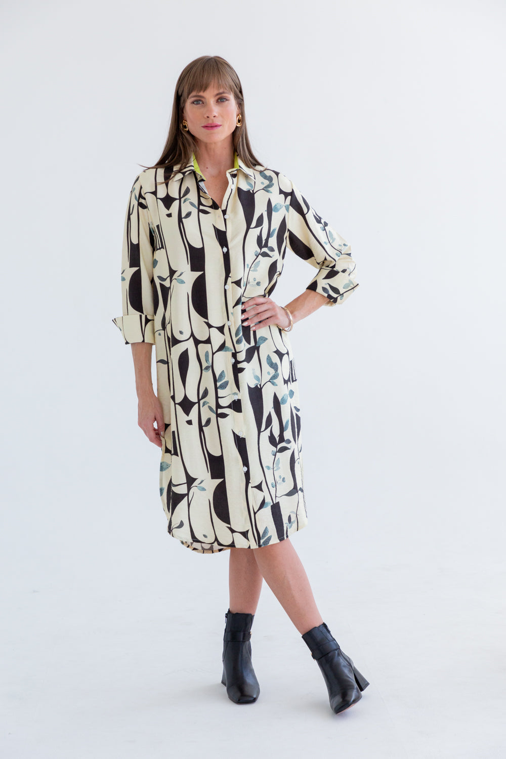 Evie Dress Abstract Print-DRESSES-kindacollection-Kinda