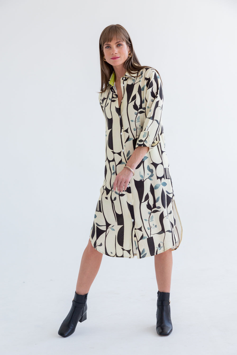 Evie Dress Abstract Print-DRESSES-kindacollection-Kinda