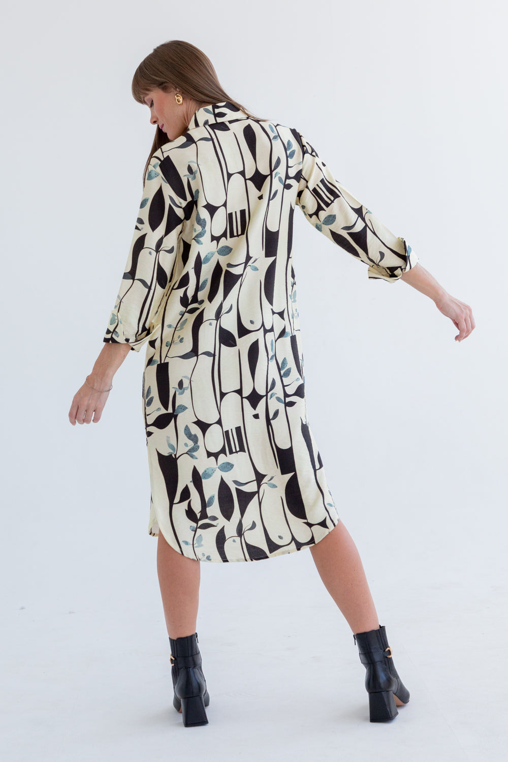 Evie Dress Abstract Print-DRESSES-kindacollection-Kinda