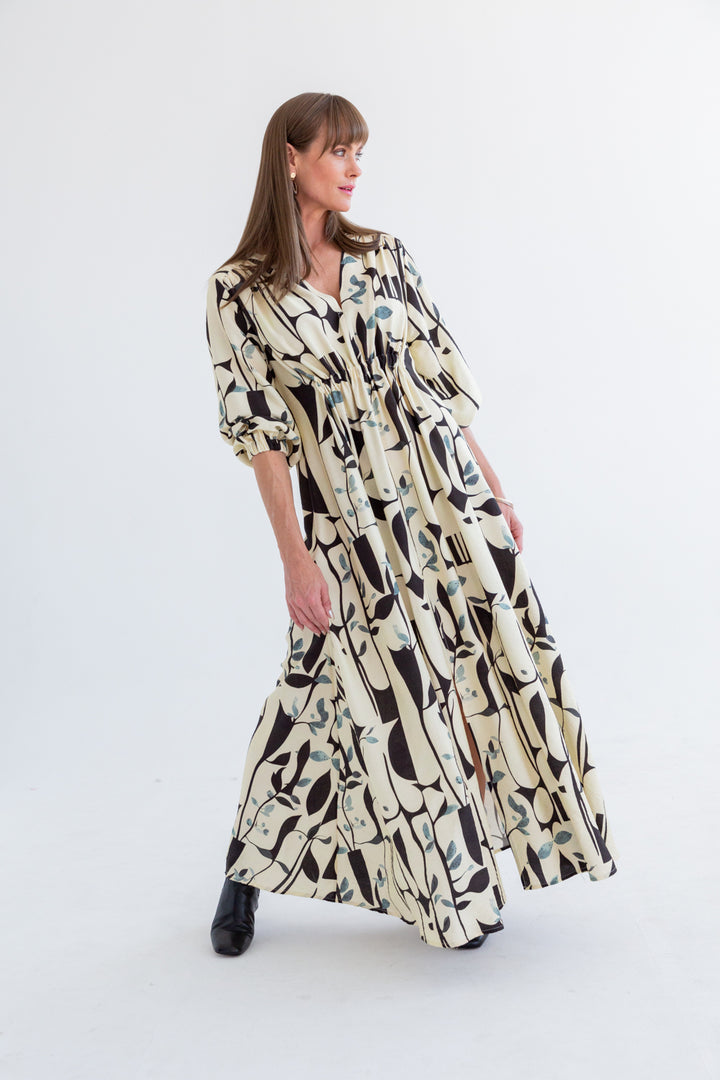 Arniston Dress Abstract Print-DRESSES-Kinda-Kinda