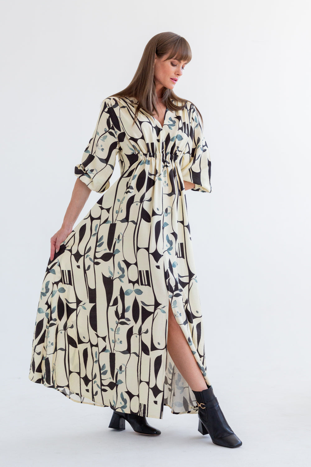 Arniston Dress Abstract Print-DRESSES-Kinda-Kinda