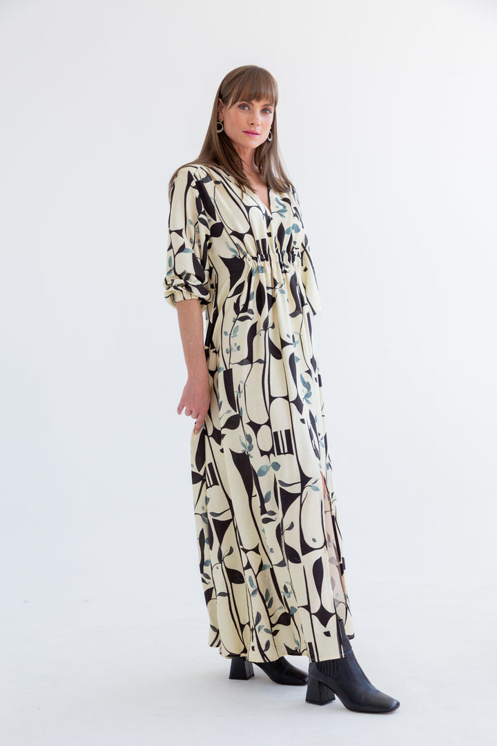 Arniston Dress Abstract Print-DRESSES-Kinda-Kinda