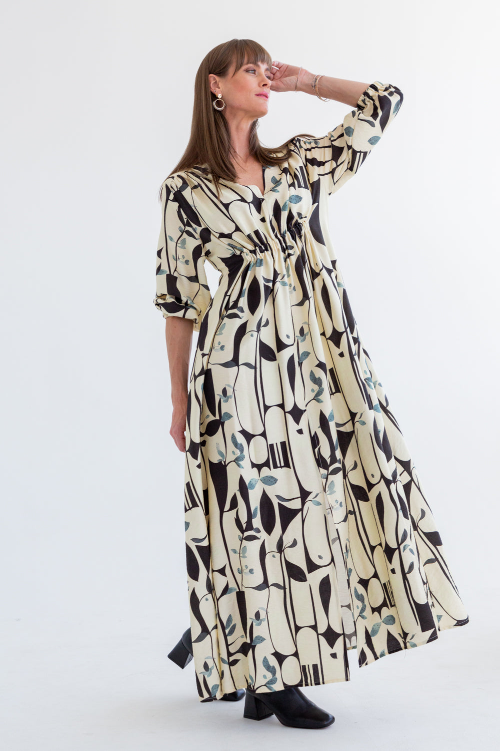 Arniston Dress Abstract Print-DRESSES-Kinda-Kinda