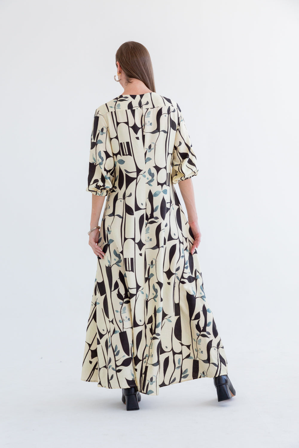 Arniston Dress Abstract Print-DRESSES-Kinda-Kinda