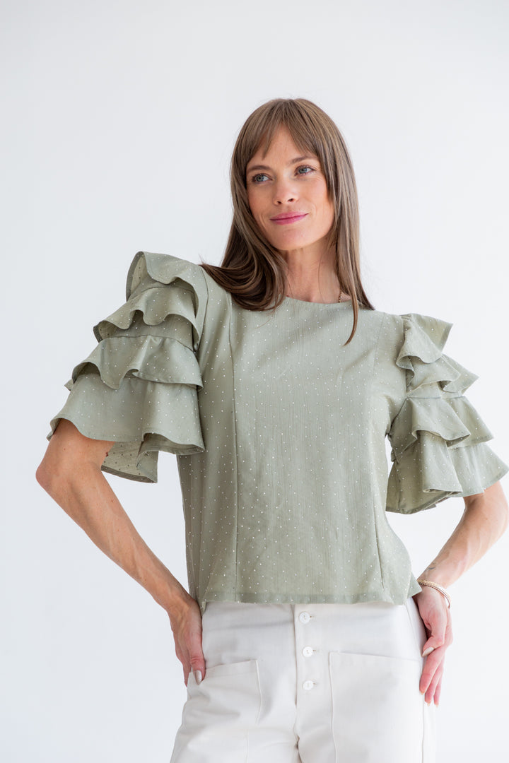 Gabriella Top Sage Diamond-TOPS-kindacollection-Kinda