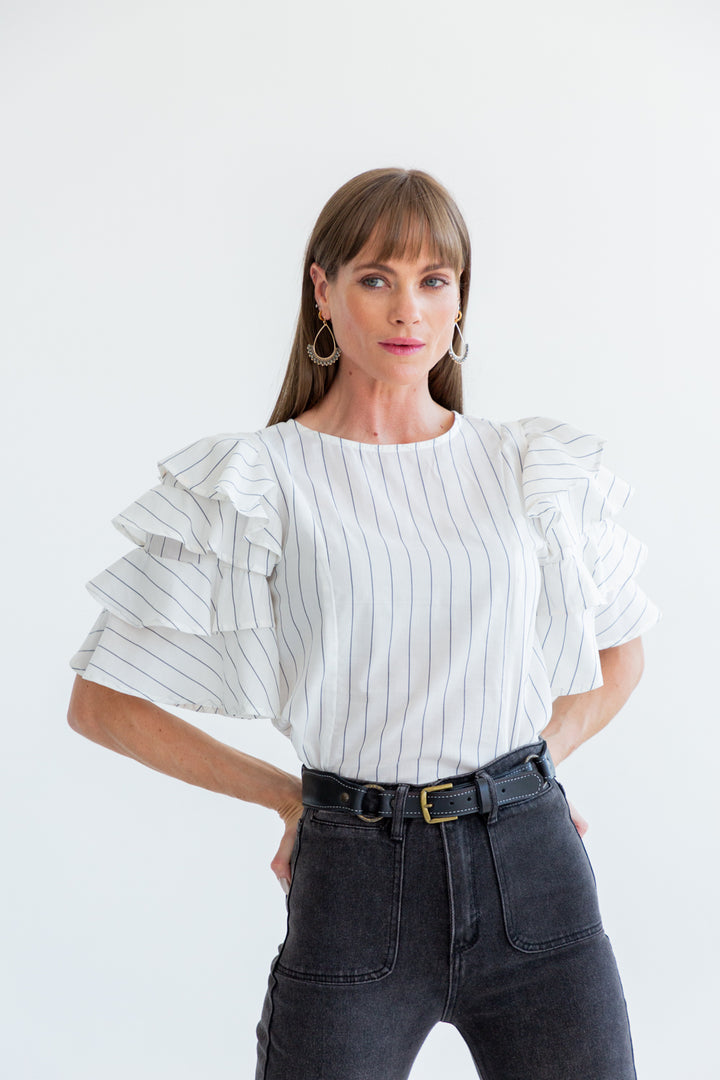 Gabriella Top Stripe-TOPS-kindacollection-Kinda