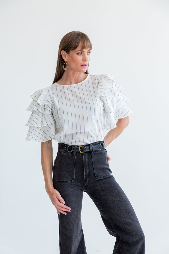 Gabriella Top Stripe-TOPS-kindacollection-Kinda