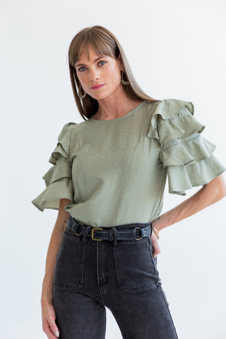 Gabriella Top Sage Diamond-TOPS-kindacollection-Kinda