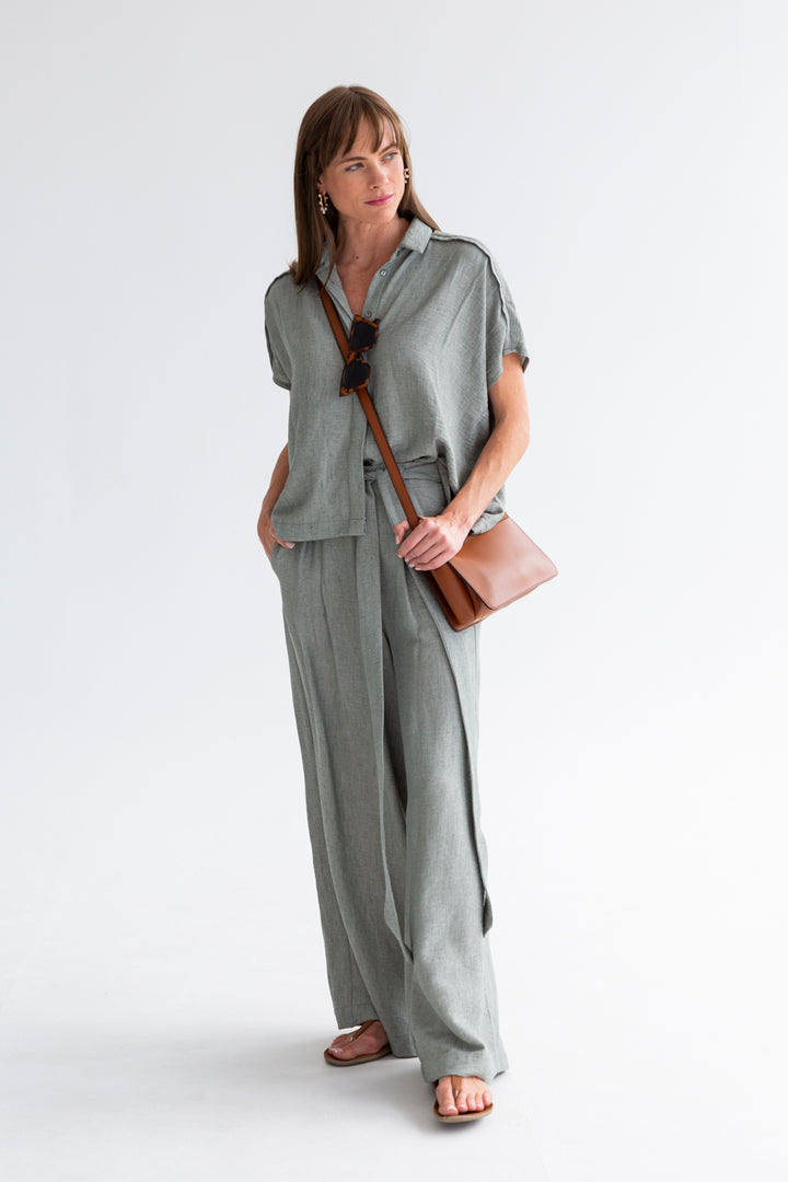 Louise Pants Fern Green-PANTS-kindacollection-Kinda