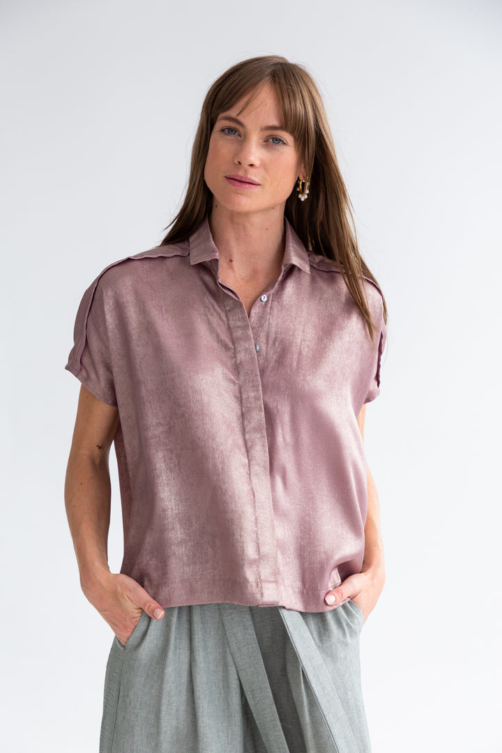 Mariam Shirt Mauve Gold-TOPS-kindacollection-Kinda