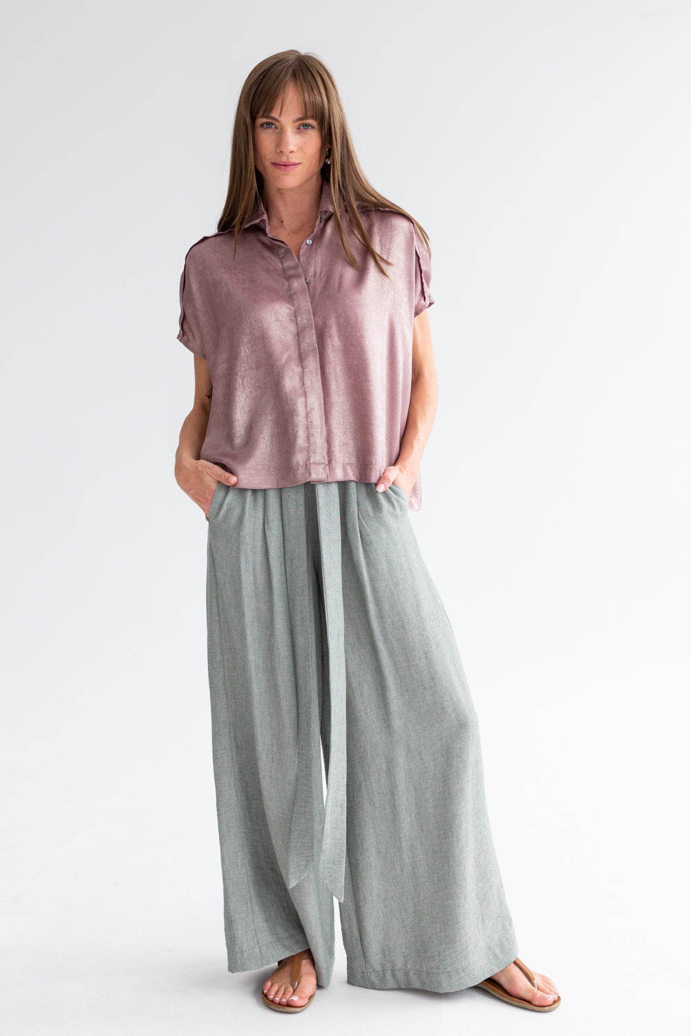 Mariam Shirt Mauve Gold-TOPS-kindacollection-Kinda