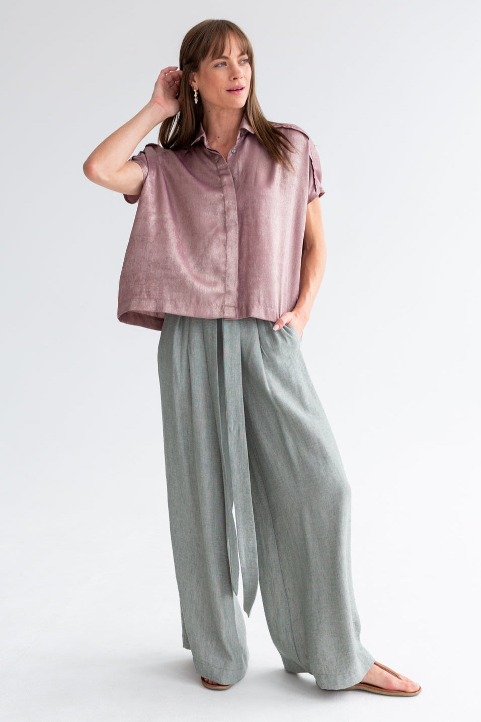 Mariam Shirt Mauve Gold-TOPS-kindacollection-Kinda