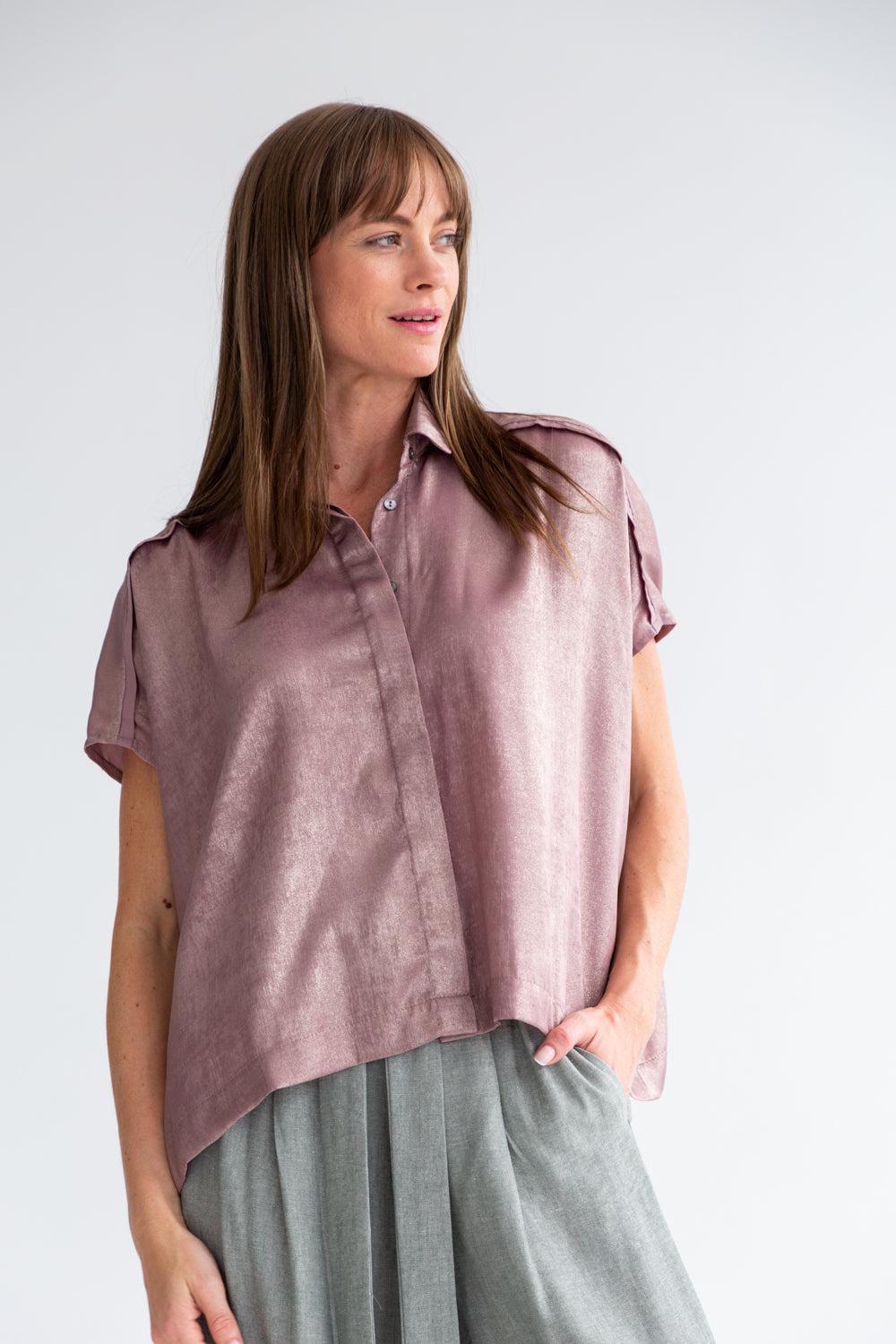 Mariam Shirt Mauve Gold-TOPS-kindacollection-Kinda