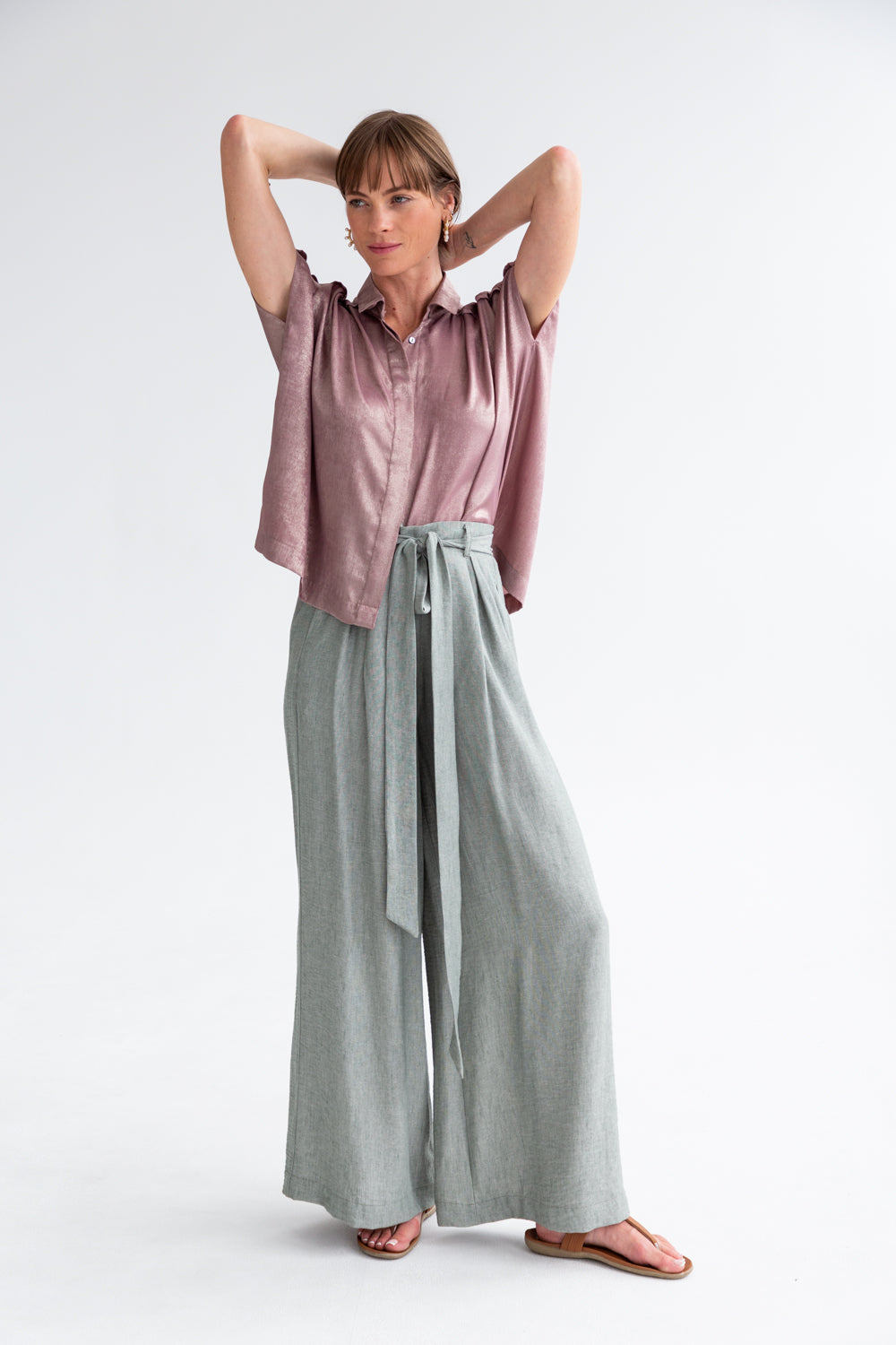 Louise Pants Fern Green-PANTS-kindacollection-Kinda