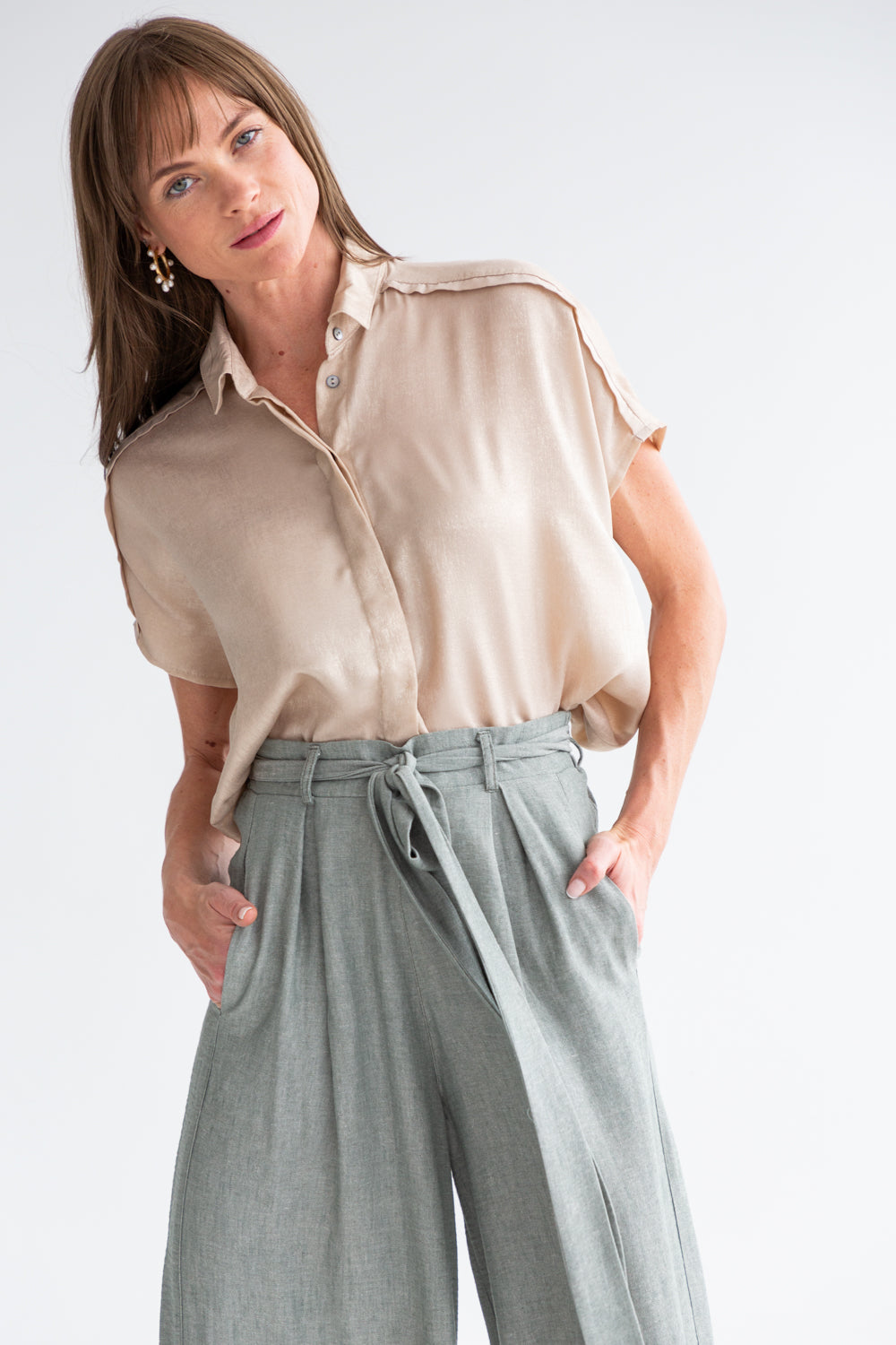 Louise Pants Fern Green-PANTS-kindacollection-Kinda