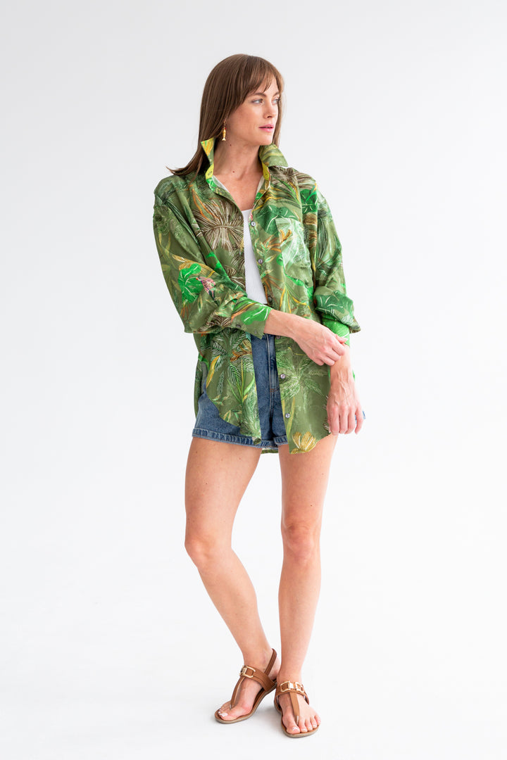 Charlotte Shirt Tropical Green-TOPS-kindacollection-Kinda