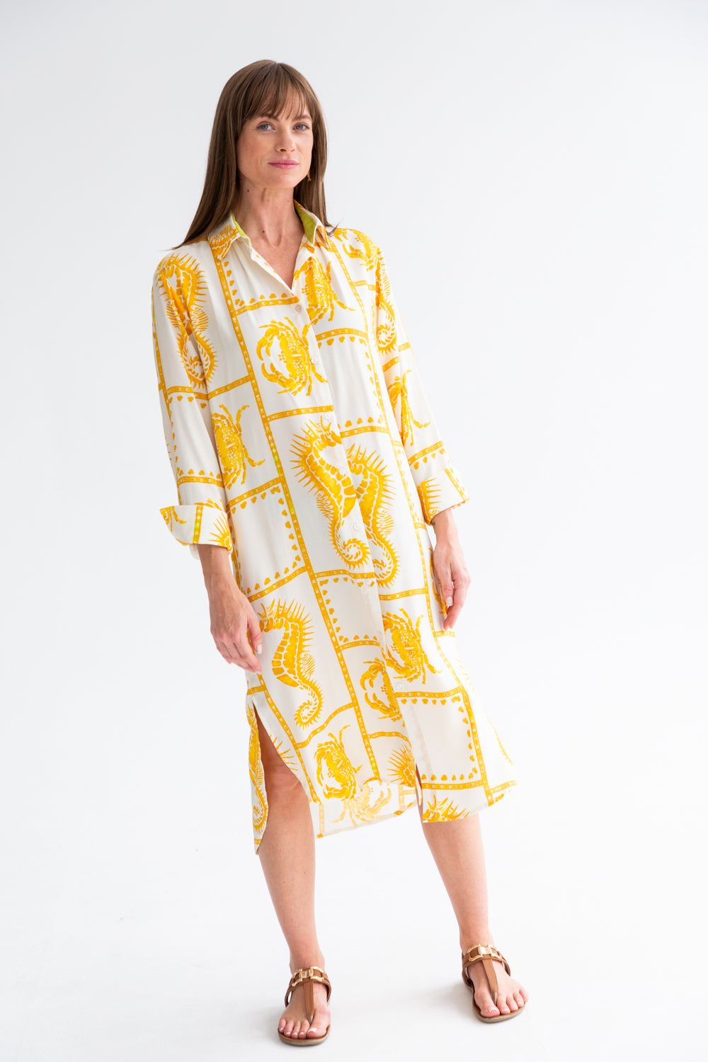 Evie Dress Seahorse Print-DRESSES-kindacollection-Kinda