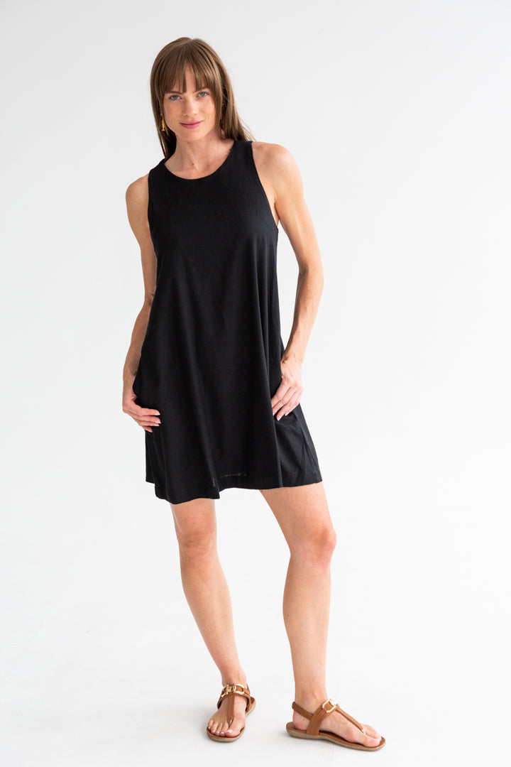 St Tropez Dress Black-DRESSES-kindacollection-Kinda