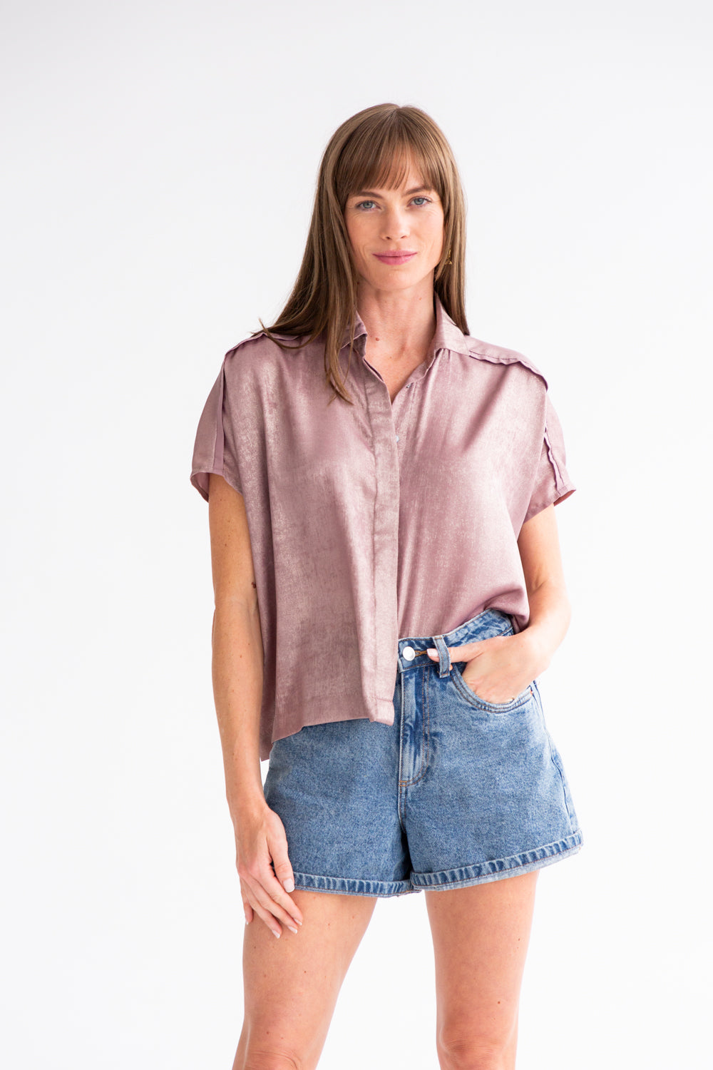 Mariam Shirt Mauve Gold-TOPS-kindacollection-Kinda