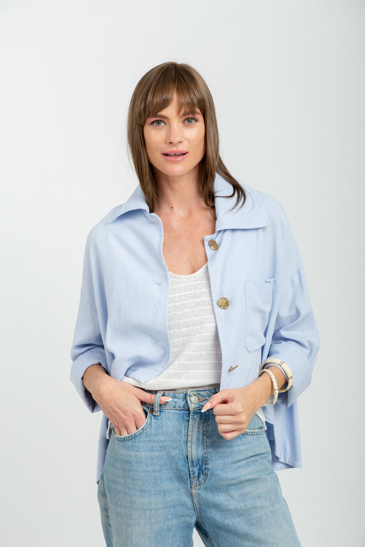 Como Coat Cool Blue-JACKETS-kindacollection-Kinda