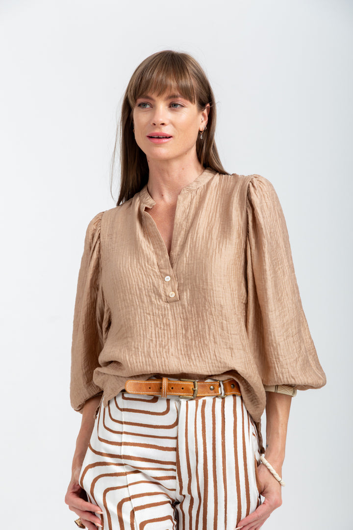 Amy Blouse Camel