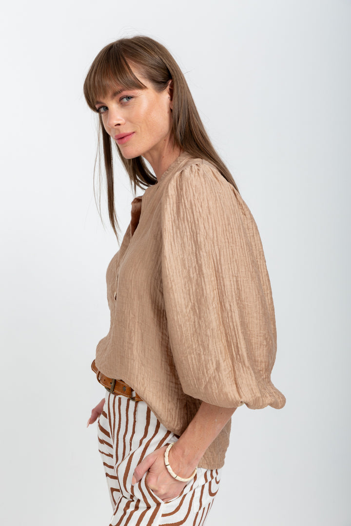 Amy Blouse Camel