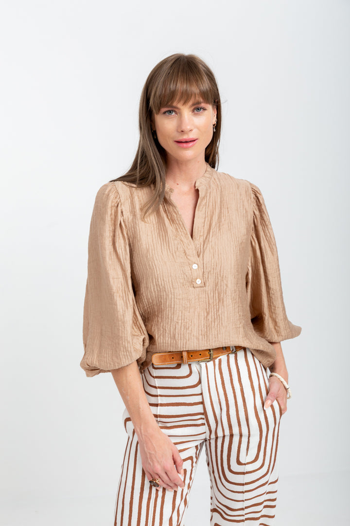 Amy Blouse Camel