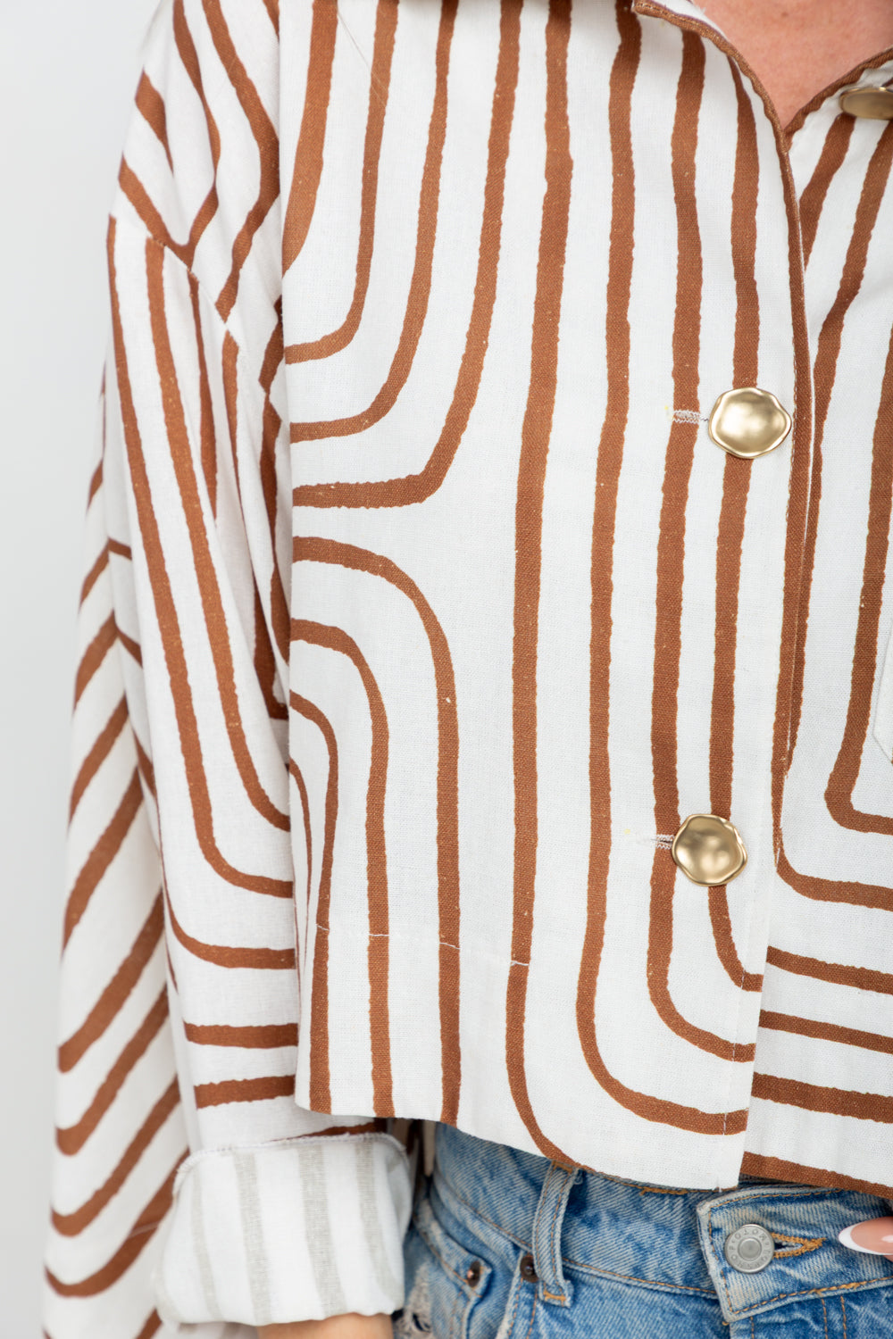 Como Coat Brown Geo-JACKETS-kindacollection-Kinda