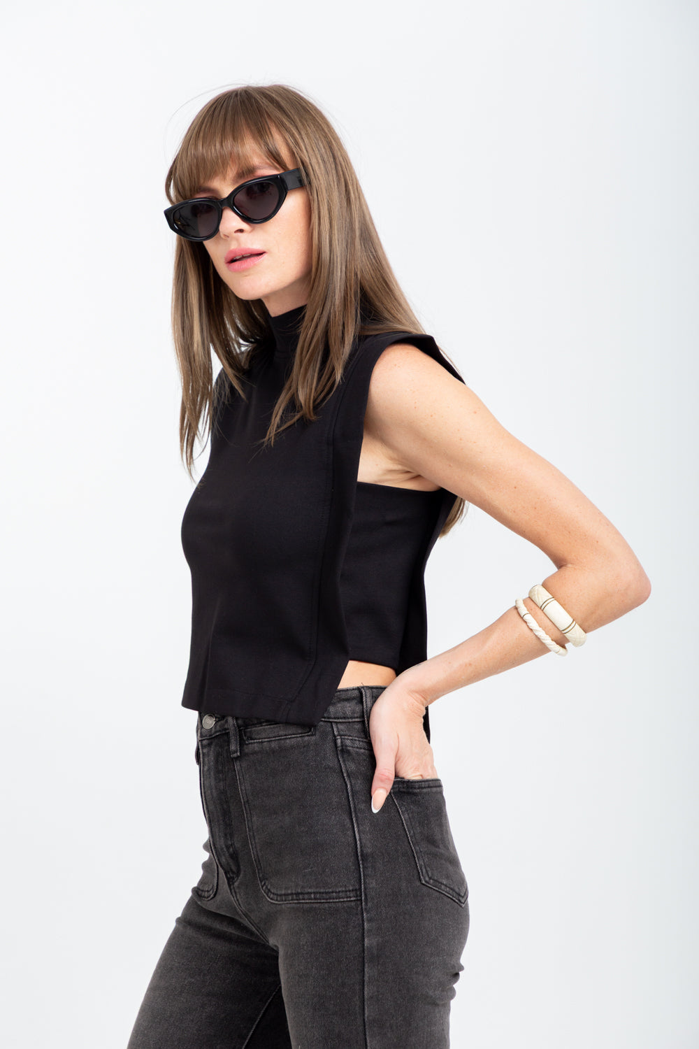 Sophie Top Black-TOPS-kindacollection-Kinda