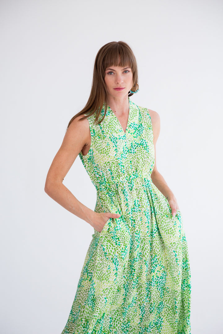 Sammi Dress Green Rain-DRESSES-kindacollection-Kinda