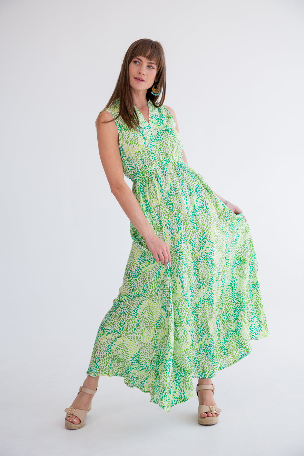 Sammi Dress Green Rain-DRESSES-kindacollection-Kinda