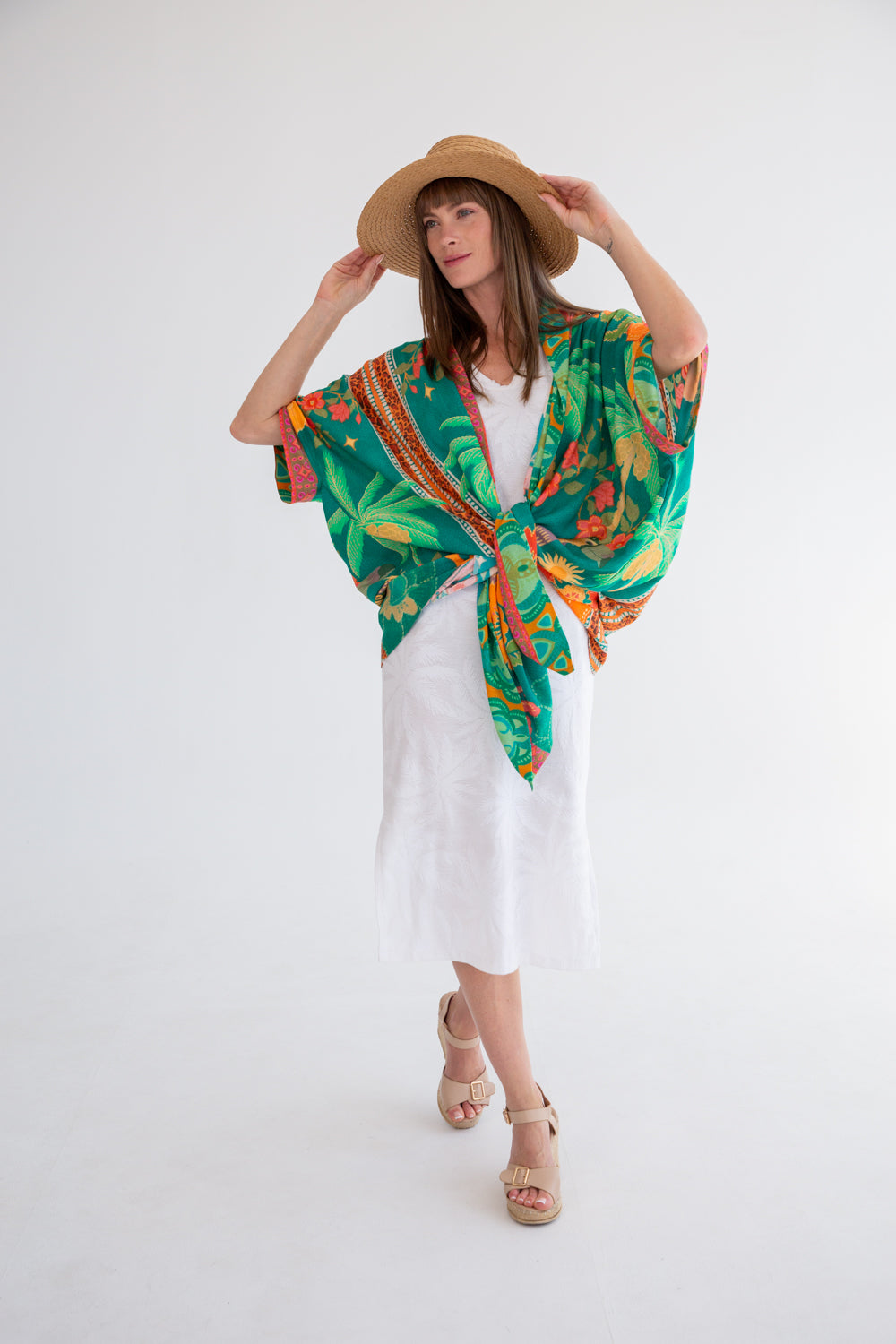 Corfu Kimono Paradise Bliss-TOPS-Kinda-ONE SIZE-Kinda