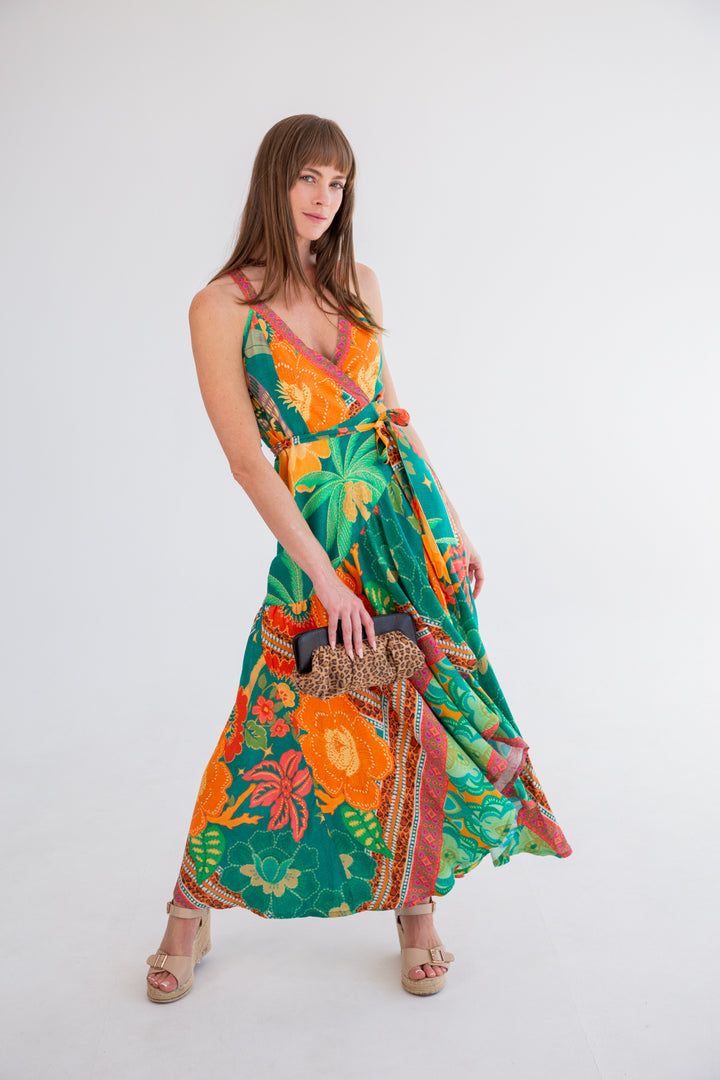 Kea Wrap Dress Paradise Bliss-DRESSES-kindacollection-Kinda