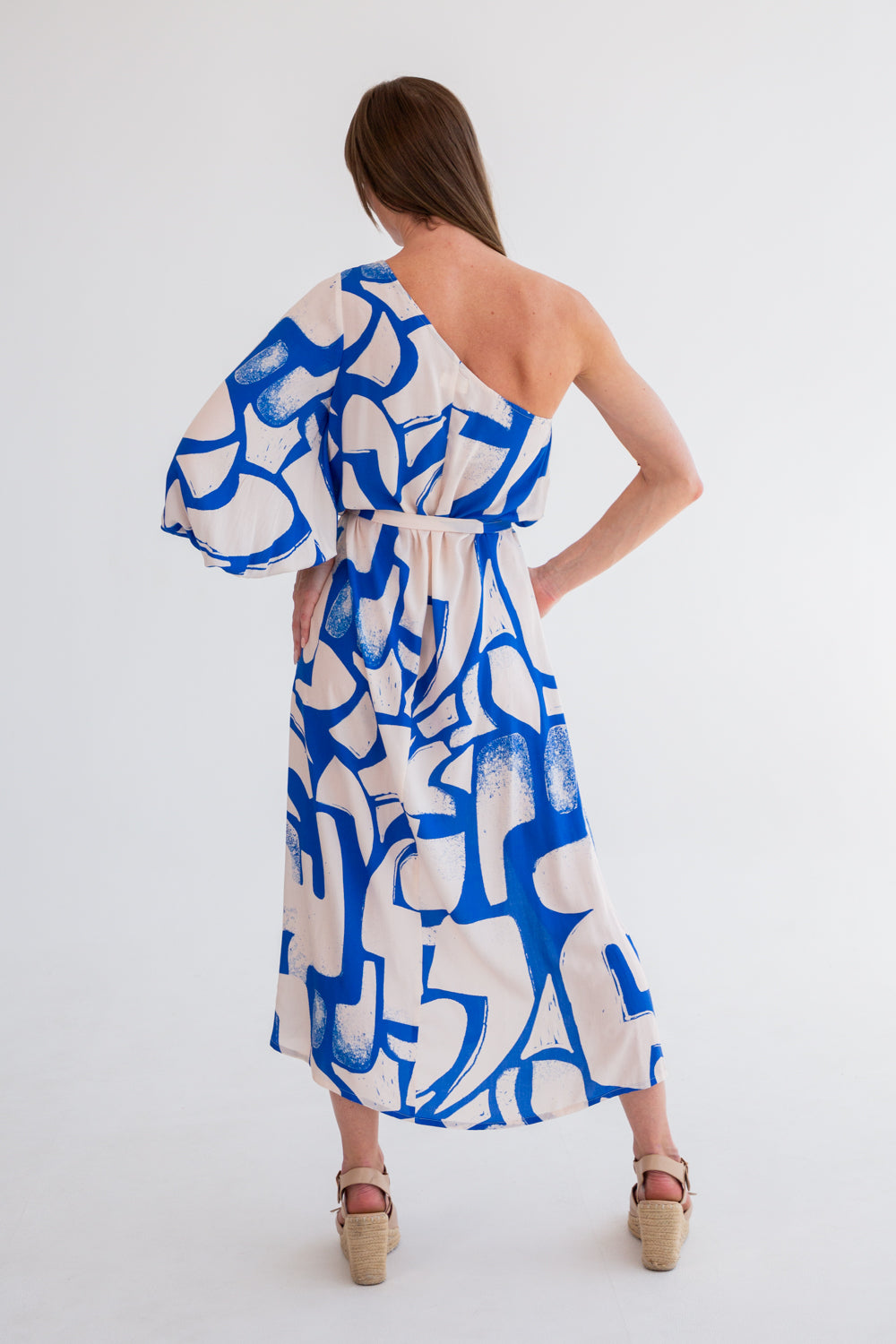 Jodi Dress Blue Print-DRESSES-kindacollection-Kinda