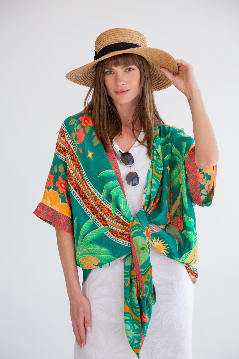 Corfu Kimono Paradise Bliss-TOPS-Kinda-ONE SIZE-Kinda