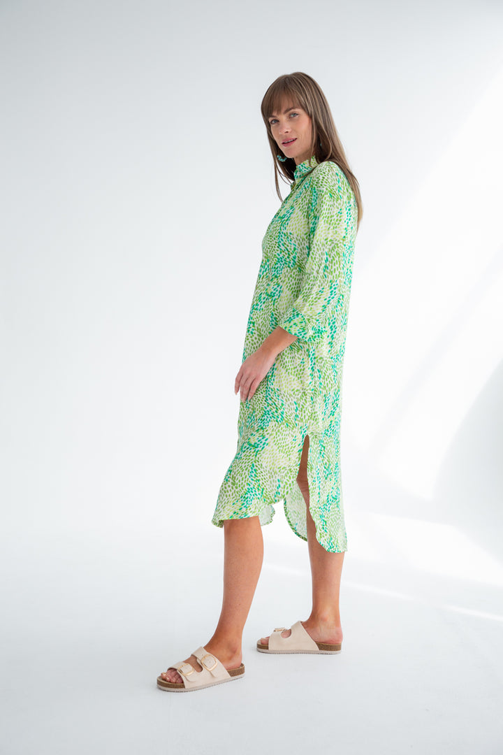 Evie Dress Green Rain-DRESSES-kindacollection-Kinda