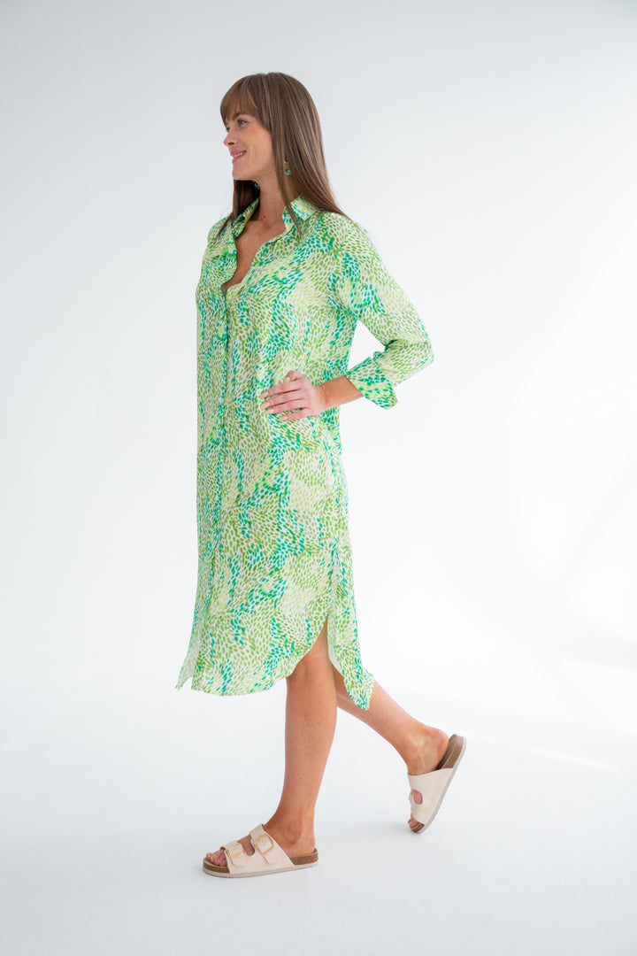 Evie Dress Green Rain-DRESSES-kindacollection-Kinda