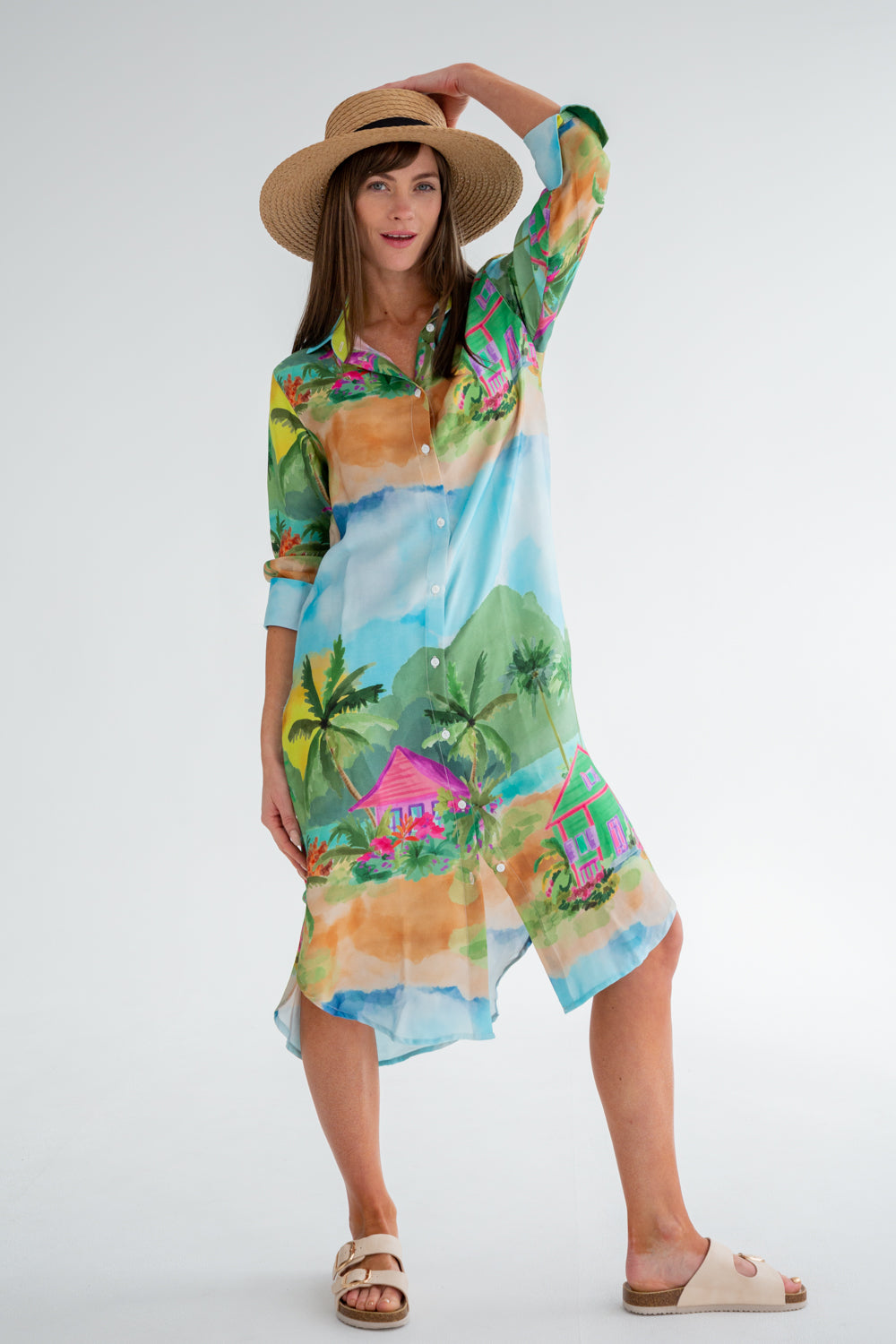 Evie Dress Bungalow Print-DRESSES-kindacollection-Kinda